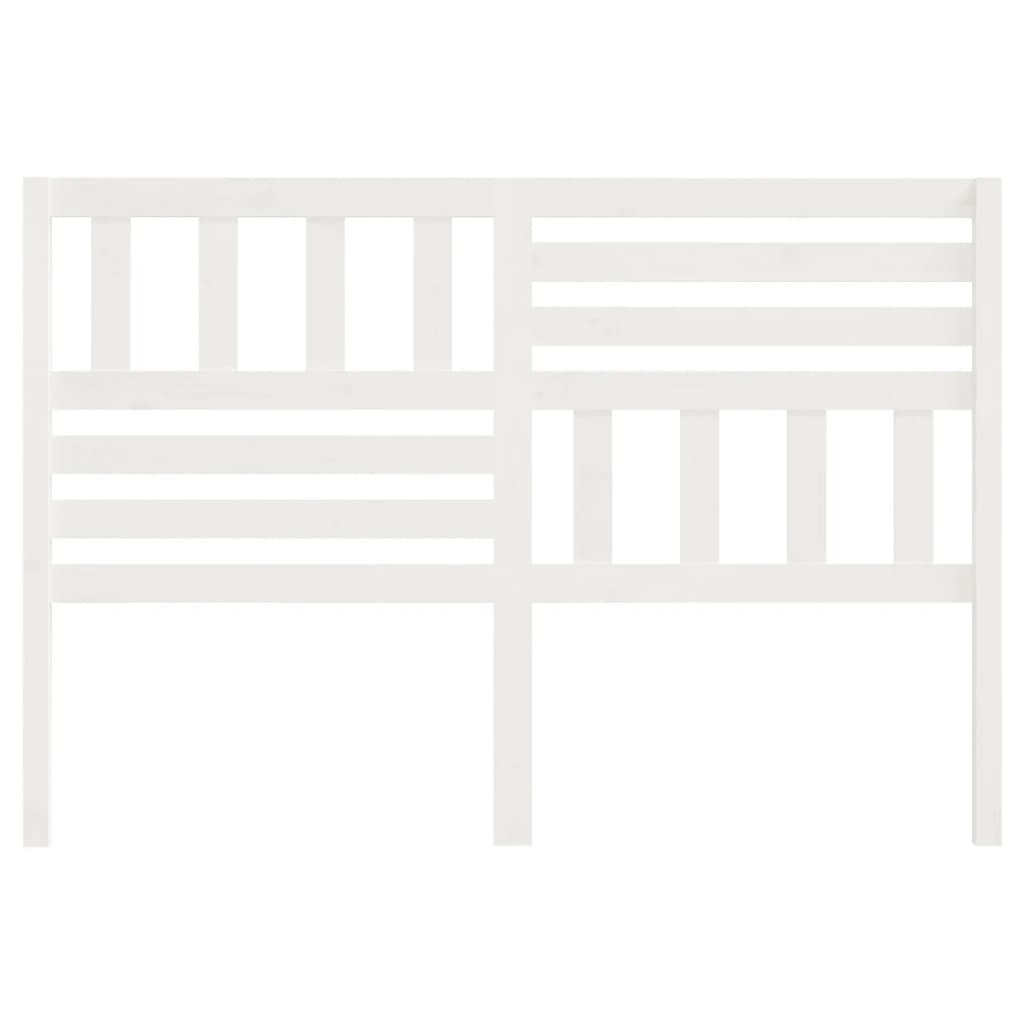 Testiera per Letto Bianca 156x4x100cm in Legno Massello di Pino 814150
