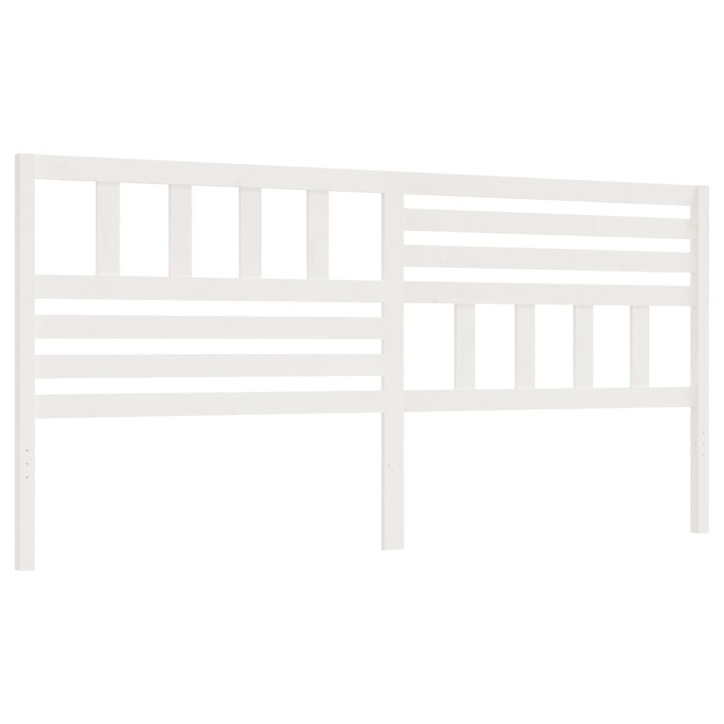 Testiera per Letto Bianca 186x4x100cm in Legno Massello di Pino cod mxl 47198