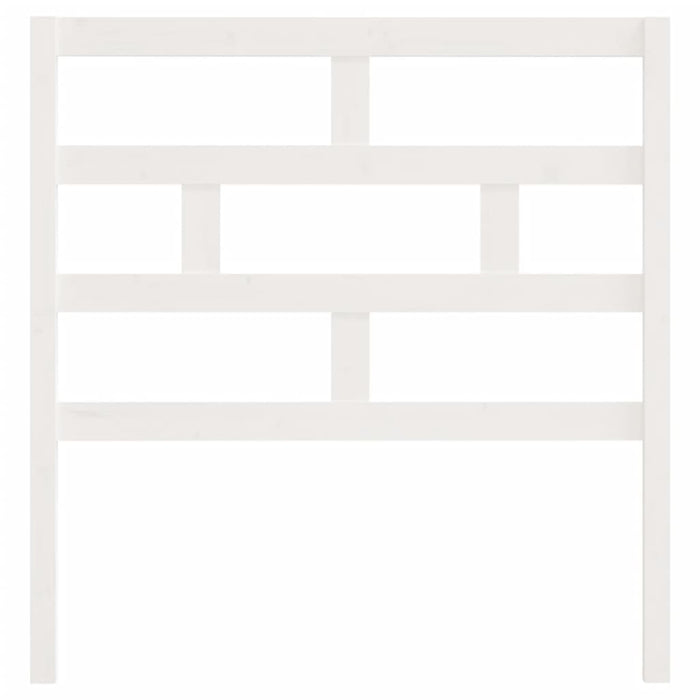 Testiera per Letto Bianca 81x4x100 cm in Legno Massello di Pino 814170