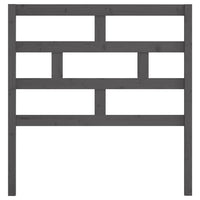 Testiera per Letto Grigia 96x4x100 cm in Legno Massello di Pino 814176