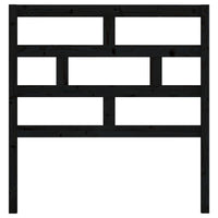 Testiera per Letto Nera 96x4x100 cm in Legno Massello di Pino 814178