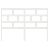 Testiera per Letto Bianca 156x4x100cm in Legno Massello di Pino 814200