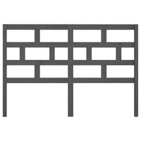 Testiera per Letto Grigia 156x4x100cm in Legno Massello di Pino 814201