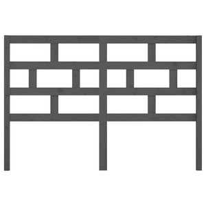 Testiera per Letto Grigia 156x4x100cm in Legno Massello di Pino 814201