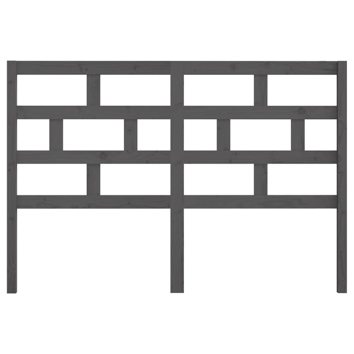 Testiera Letto Grigia 166x4x100cm in Legno Massello di Pino 814206