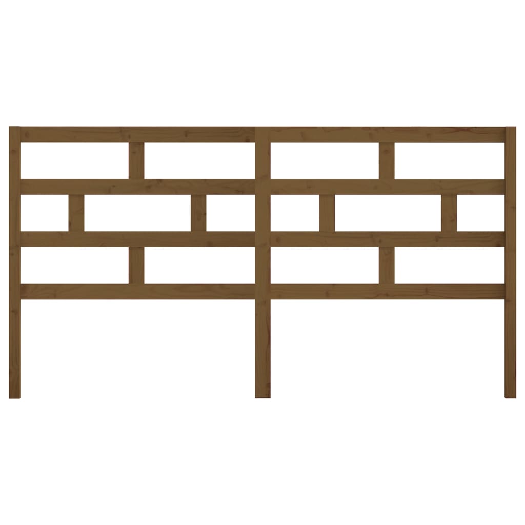 Testiera per Letto ambra 206x4x100 cm in Legno Massello di Pino 814217