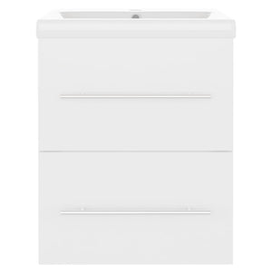 Mobile Bagno con Lavabo Integrato Bianco in Legno Multistrato 3099032