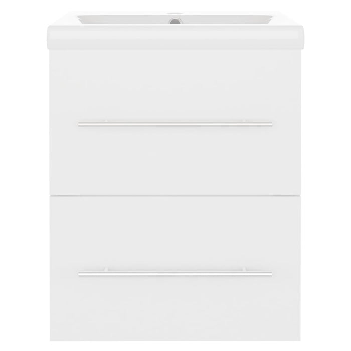 Mobile Bagno con Lavabo Integrato Bianco in Legno Multistrato 3099032