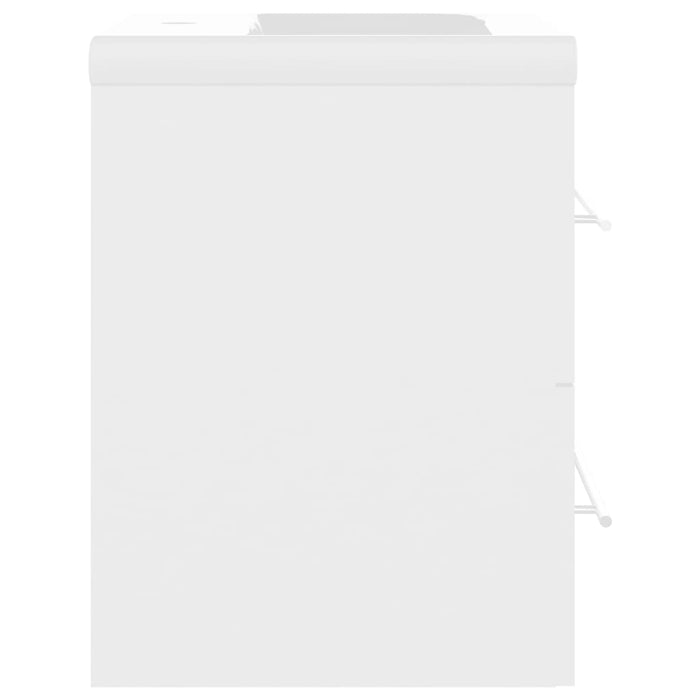 Mobile Bagno con Lavabo Integrato-Lavandino-Lavabo Bianco in Legno Multistrato 807087