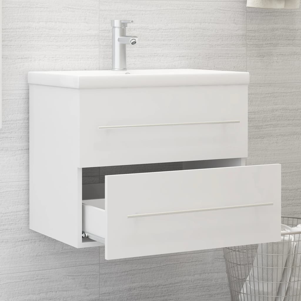 Mobile Bagno con Lavabo Integrato Bianco in Truciolato cod mxl 71909