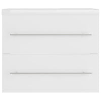 Mobile con Lavandino Integrato-Armadietto da Cucina-Lavandino Bianco in Legno Multistrato