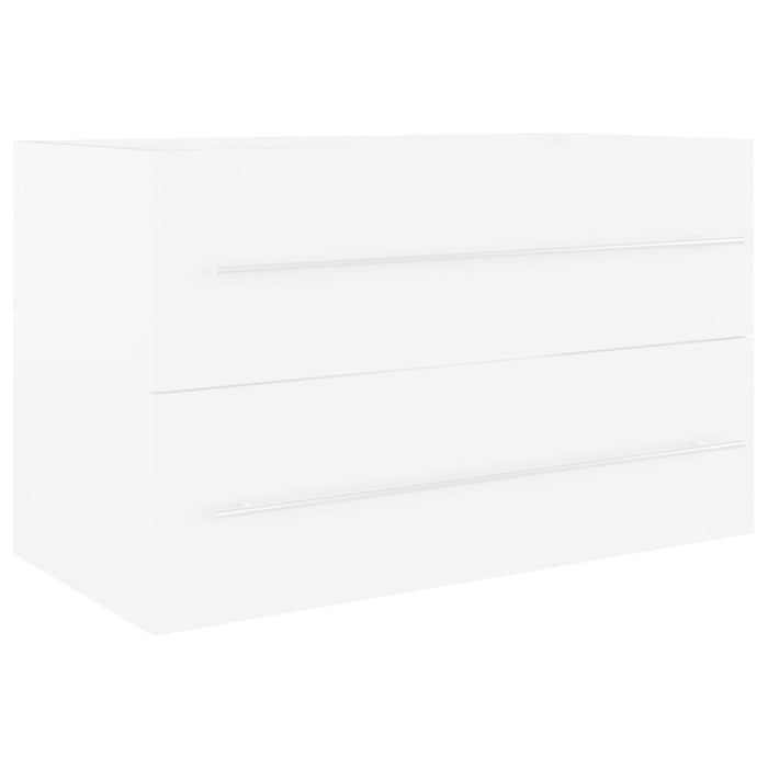 Mobile da Bagno con Lavabo Integrato Bianco in Truciolatocod mxl 97541