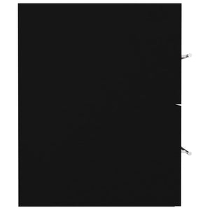 Mobile con Lavabo Integrat-Armadietto da Cucina-Lavandinoo Nero in Legno Multistrato 834150