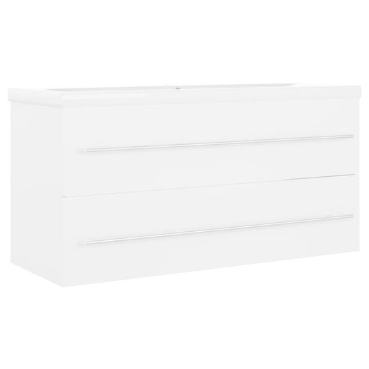 Mobile con Lavabo Integrat-Armadietto da Cucina-Lavandinoo Bianco in Legno Multistrato 880119