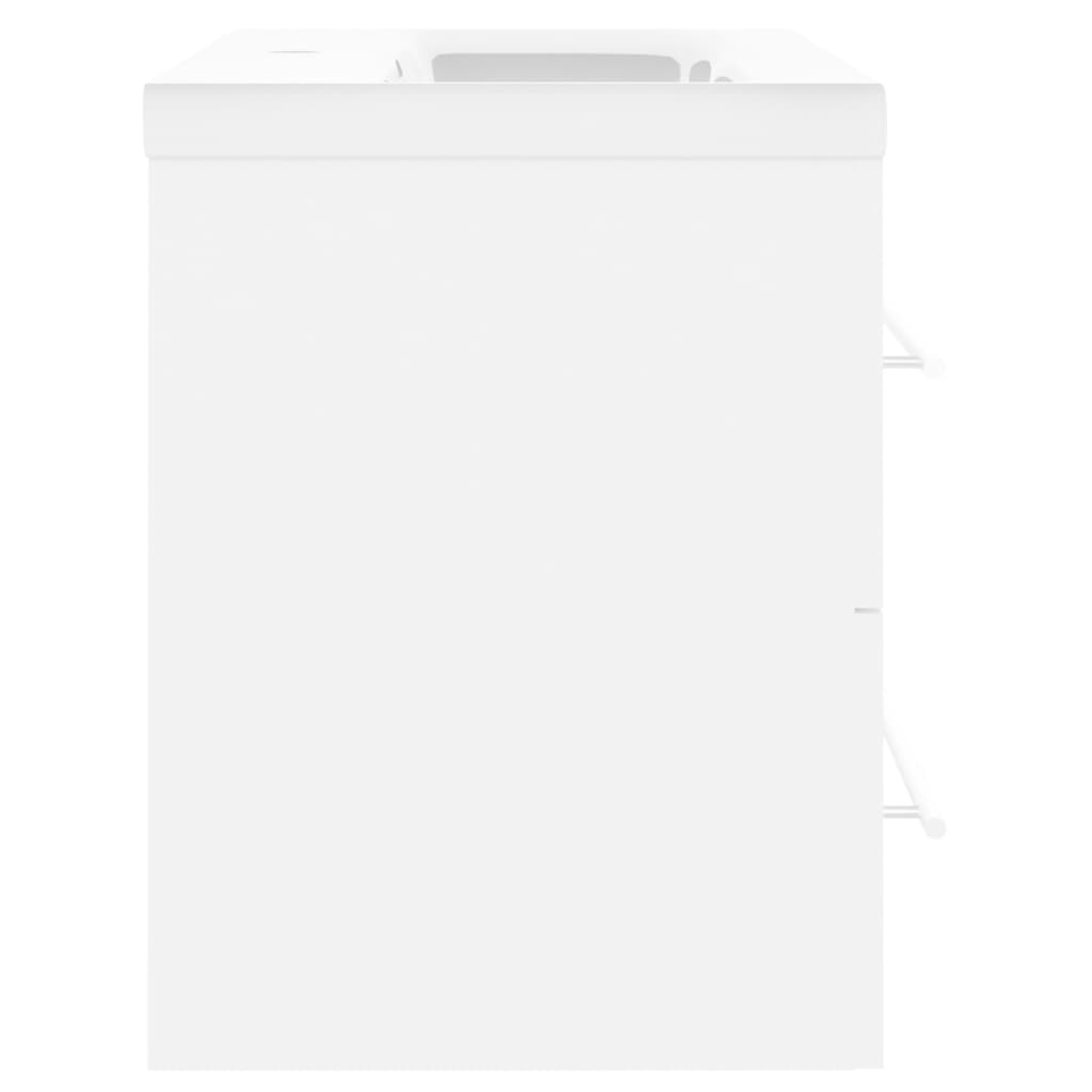 Mobile con Lavabo Integrato Bianco in Legno Multistrato 3099068