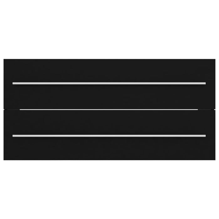 Mobile con Lavabo Integrat-Armadietto da Cucina-Lavandinoo Nero in Legno Multistrato 466772