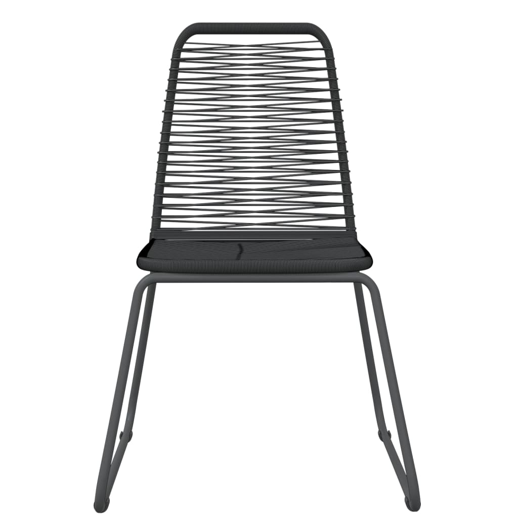 Set da Pranzo per Giardino 7 pz con Cuscini Nero 3099093