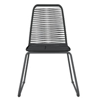 Set da Pranzo per Giardino 7 pz con Cuscini Nero 3099093