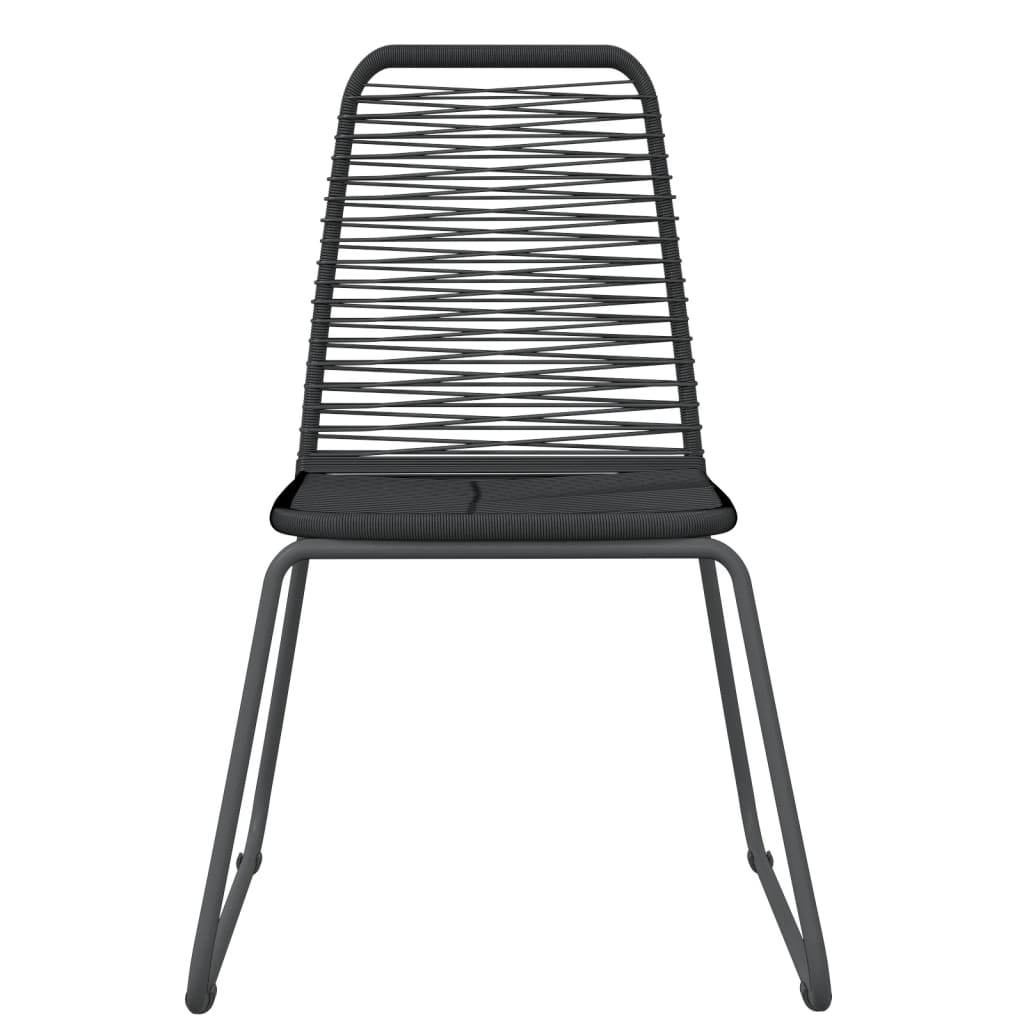 Set da Pranzo per Giardino 9 pz con Cuscini Nero cod mxl 35277