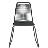 Set da Pranzo per Giardino 9 pz con Cuscini Nero cod mxl 35277