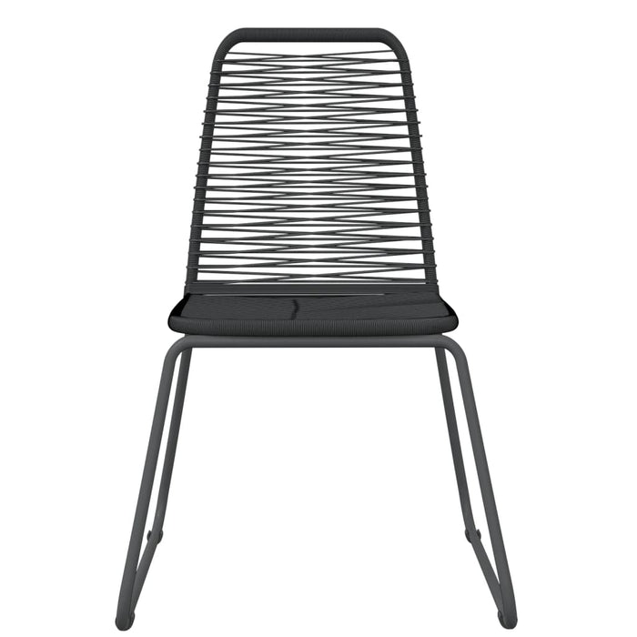 Set da Pranzo per Giardino 9 pz con Cuscini Nero cod mxl 35277