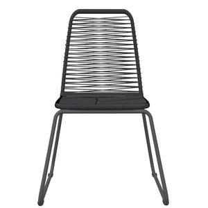 Set Mobili da Pranzo per Giardino 5 pz Nero cod mxl 40960