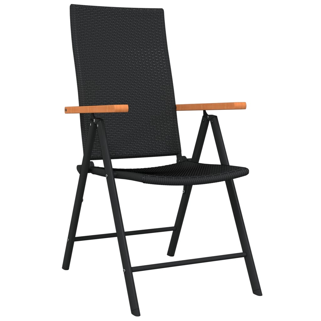 Set Mobili da Pranzo per Giardino 5 pz Nero cod mxl 41293