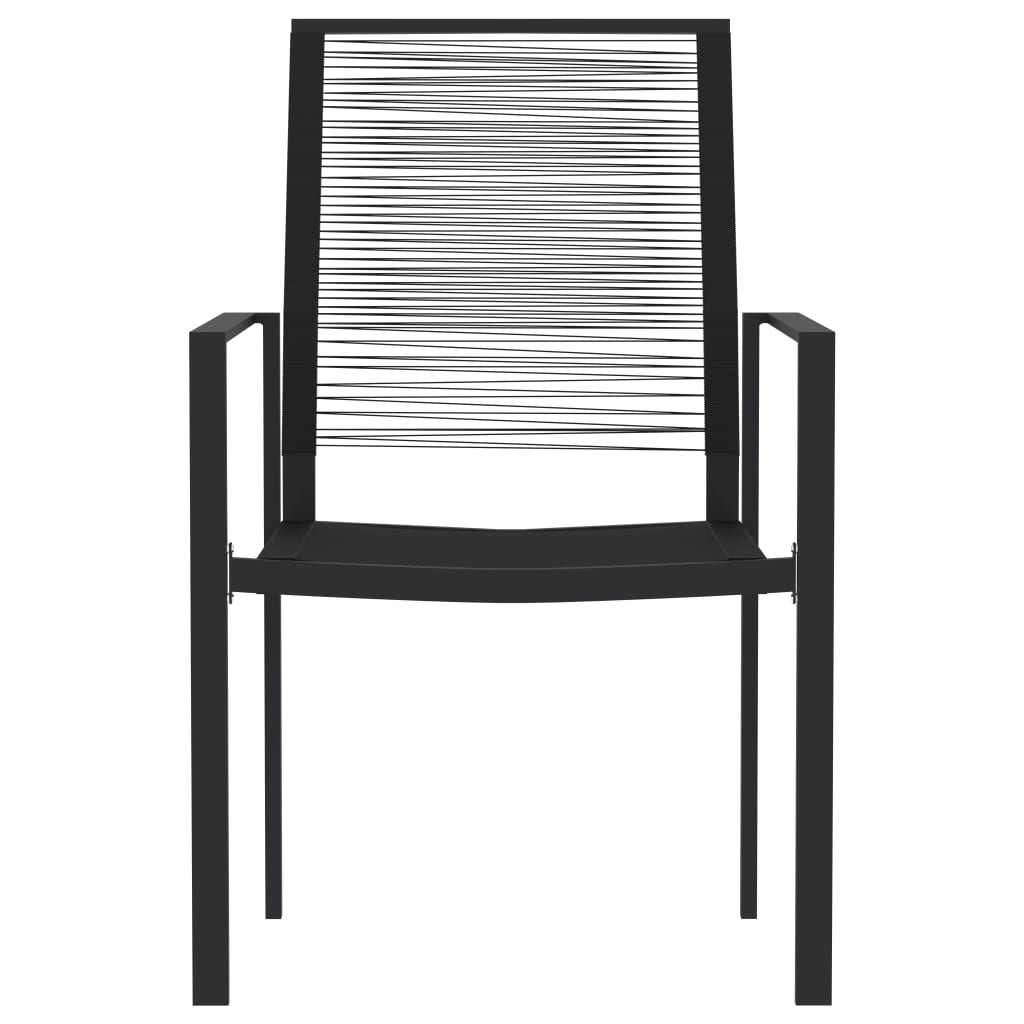 Set Mobili da Pranzo per Giardino 3 pz Nero cod mxl 35494