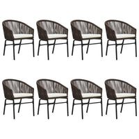 Set da Pranzo da Giardino 9 pz Marrone 3099232