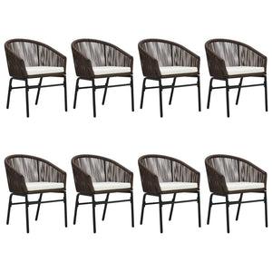 Set da Pranzo da Giardino 9 pz Marrone 3099232