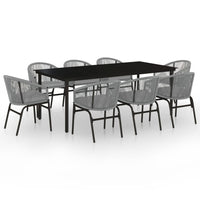 Set Mobili da Pranzo da Giardino 9 pz Antracite 3099238