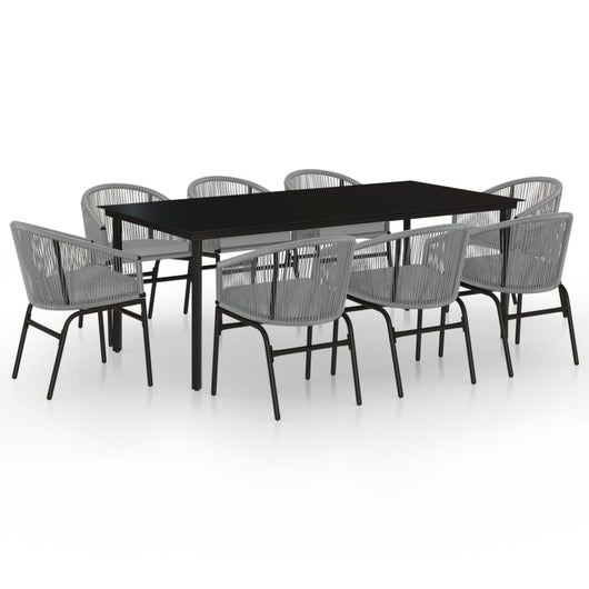 Set Mobili da Pranzo da Giardino 9 pz Antracite 3099238