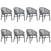 Set Mobili da Pranzo da Giardino 9 pz Antracite cod mxl 39402