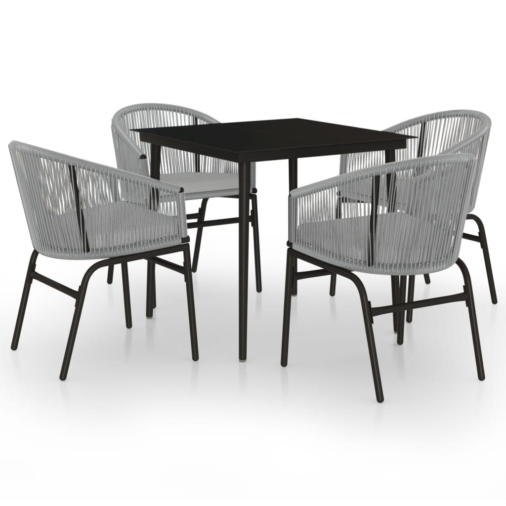 Set Mobili da Pranzo per Giardino 5 pz Antracite cod mxl 47664