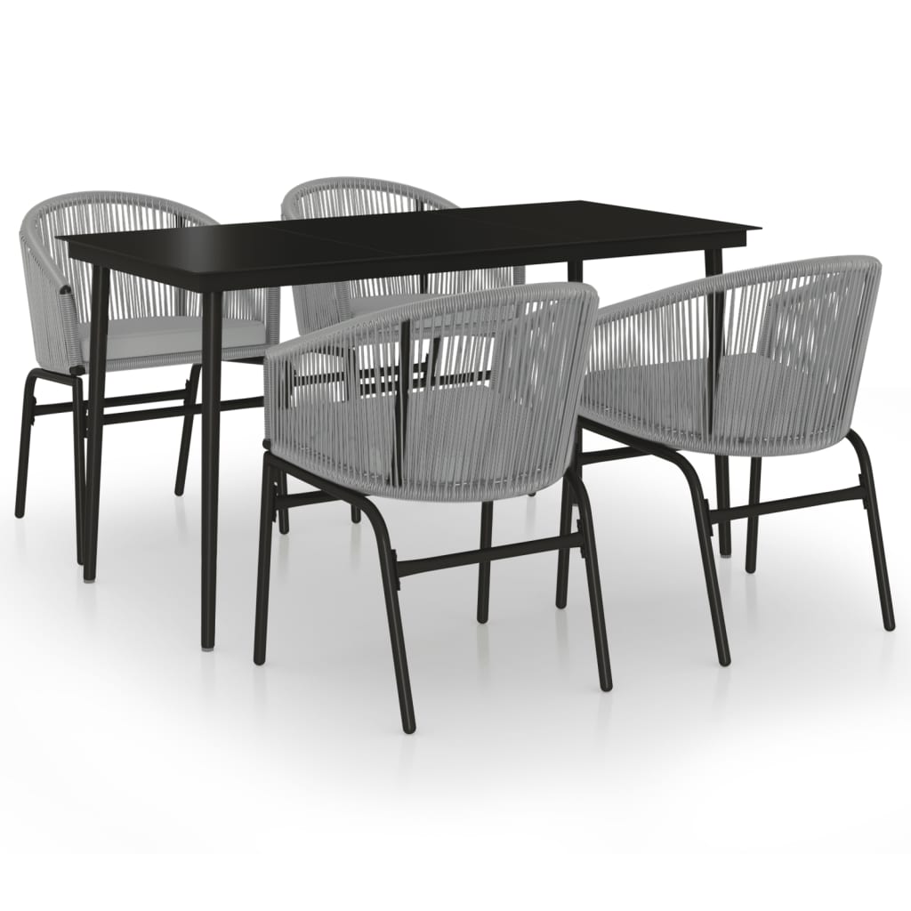 Set Mobili da Pranzo per Giardino 5 pz Antracite cod mxl 41219