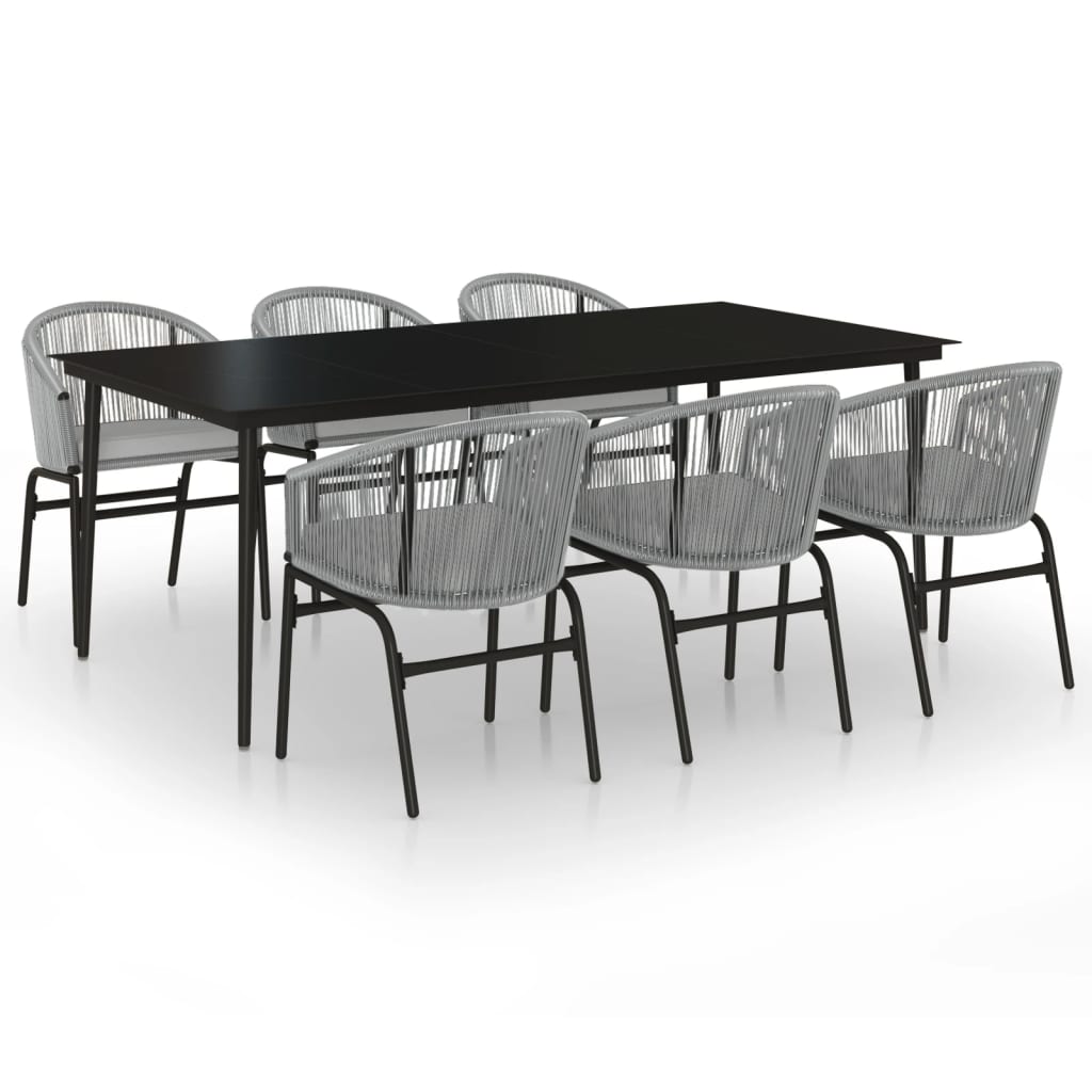 Set da Pranzo da Giardino 7 pz Grigio 3099255