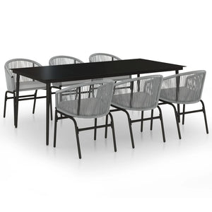Set da Pranzo da Giardino 7 pz Grigio 3099255