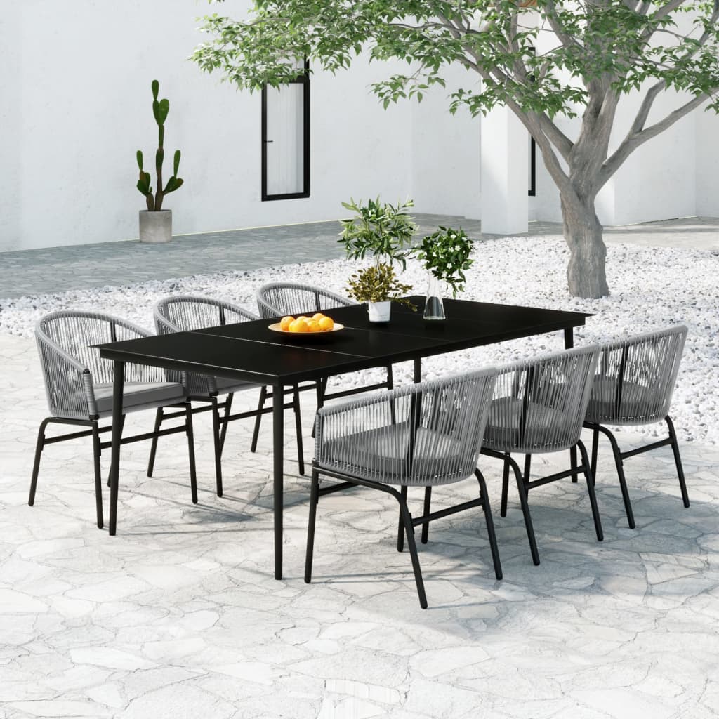 Set da Pranzo da Giardino 7 pz Grigio 3099255