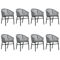 Set Mobili da Pranzo da Giardino 9 pz Antracite 3099256