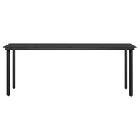 Set da Pranzo per Giardino 9 pz con Cuscini Nero cod mxl 46872