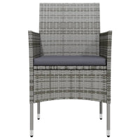 Set da Pranzo per Giardino 5 pz con Cuscini Grigio e Nero cod mxl 48190