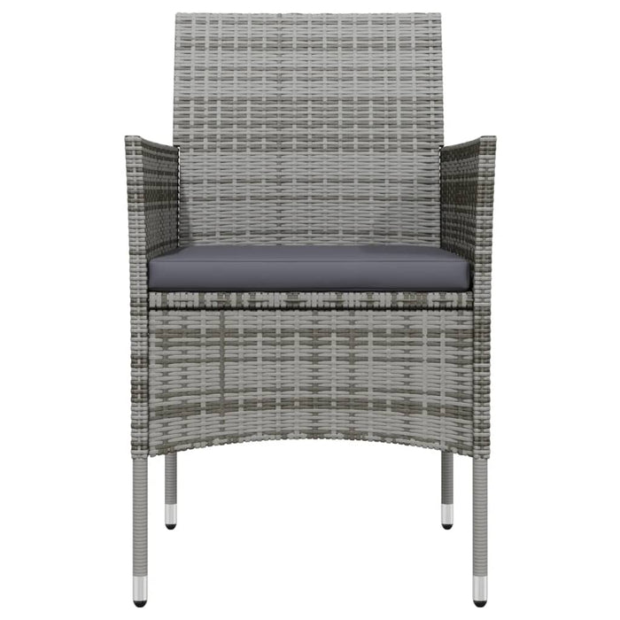 Set da Pranzo per Giardino 5 pz con Cuscini Grigio e Nero cod mxl 48190