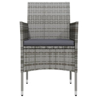 Set da Pranzo per Giardino 9 pz con Cuscini Grigio e Nero 3099292