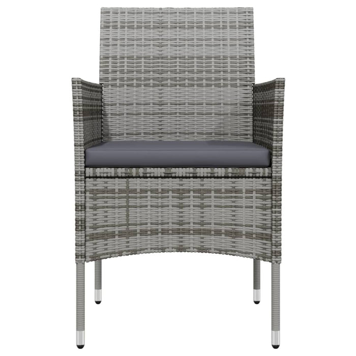 Set da Pranzo per Giardino 9 pz con Cuscini Grigio e Nero 3099292