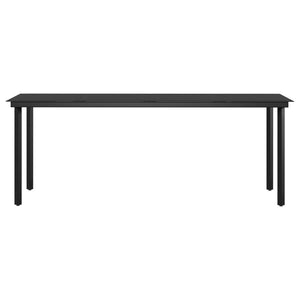 Set da Pranzo per Giardino 9 pz con Cuscini Grigio e Nero 3099292