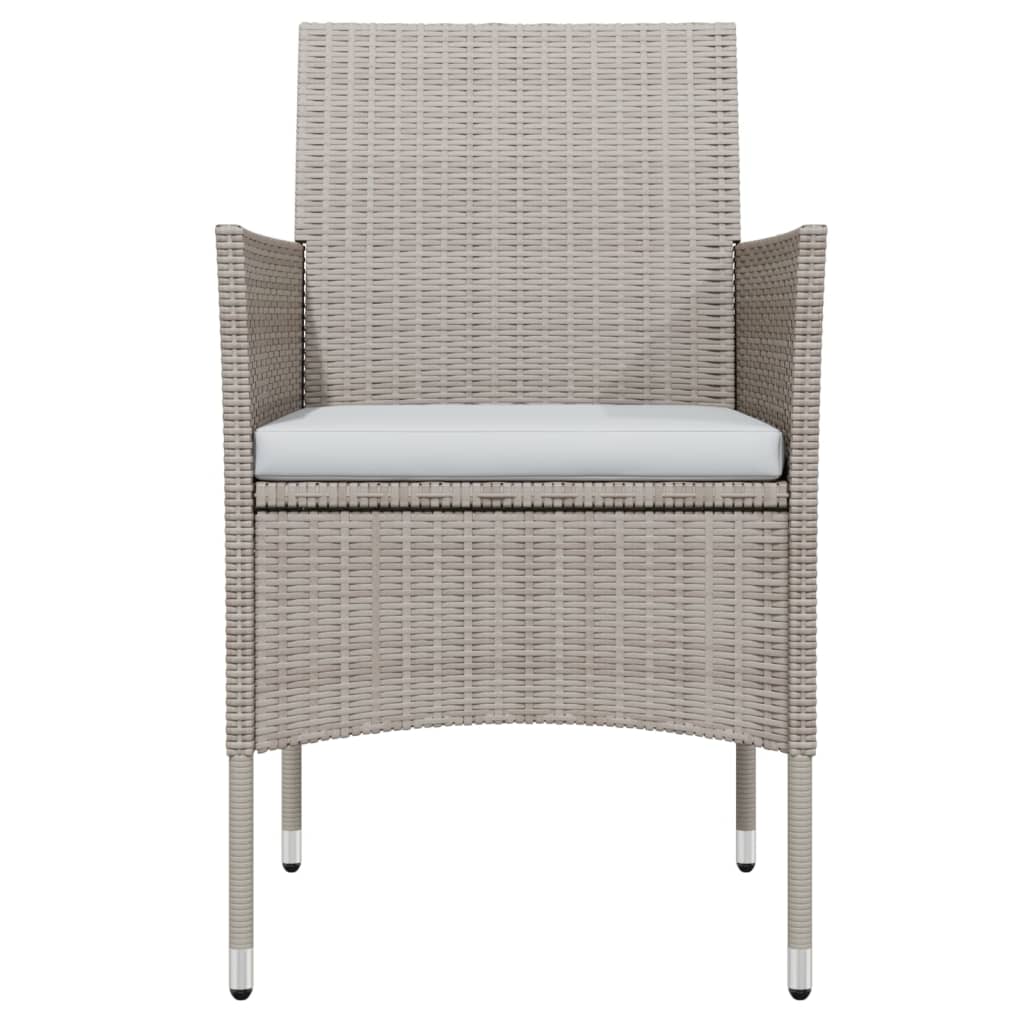 Cuscini per mobili da giardino per sala da pranzo 5 pezzi beige/nero 02_0014615