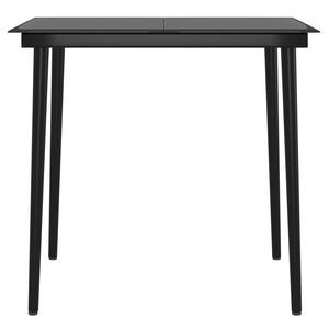 Set da Pranzo per Giardino 5 pz con Cuscini Beige e Nero cod mxl 41011