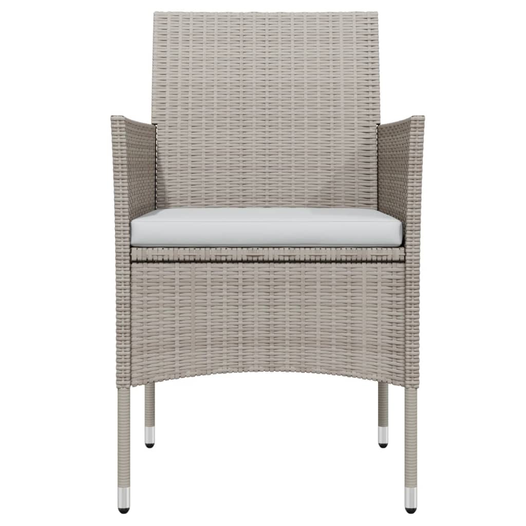 Set da Pranzo da Giardino Beige e Nero 5 pz con Cuscini cod mxl 41198