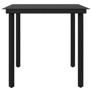 Set da Pranzo da Giardino 3 pz con Cuscini Nero 3099329