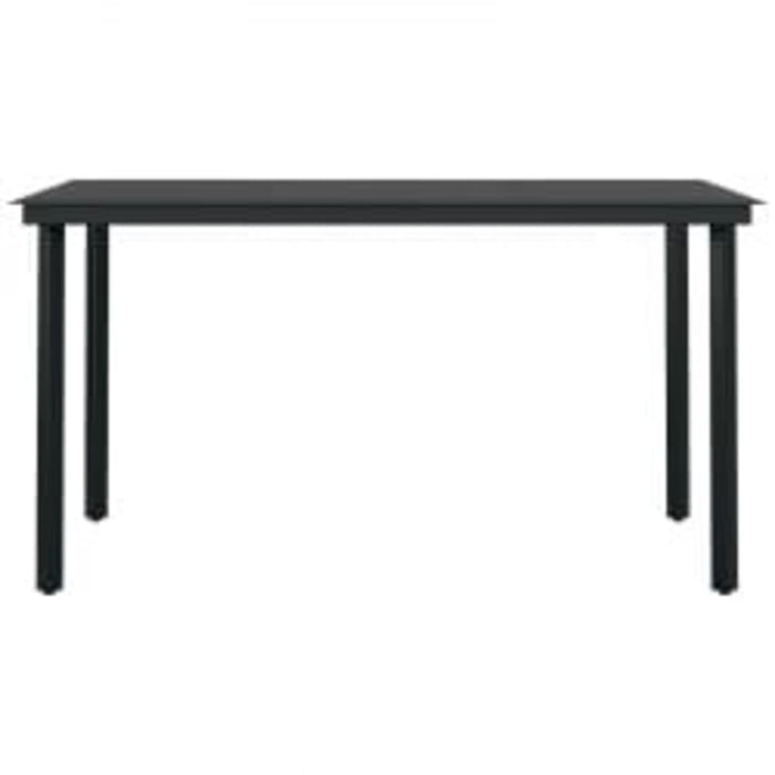 Set da Pranzo da Giardino 5 pz con Cuscini Nero 3099331